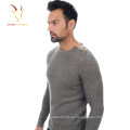 Jersey de jersey con cuello redondo Merino Wool Knitted para hombre